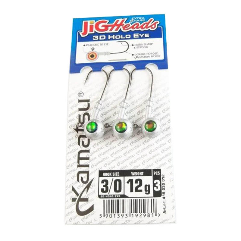 Kamatsu Jighead 3D Holo Green Eye (3pcs) 4 Kamatsu Jighead 3D Holo Green Eye (3pcs) – Bild 2