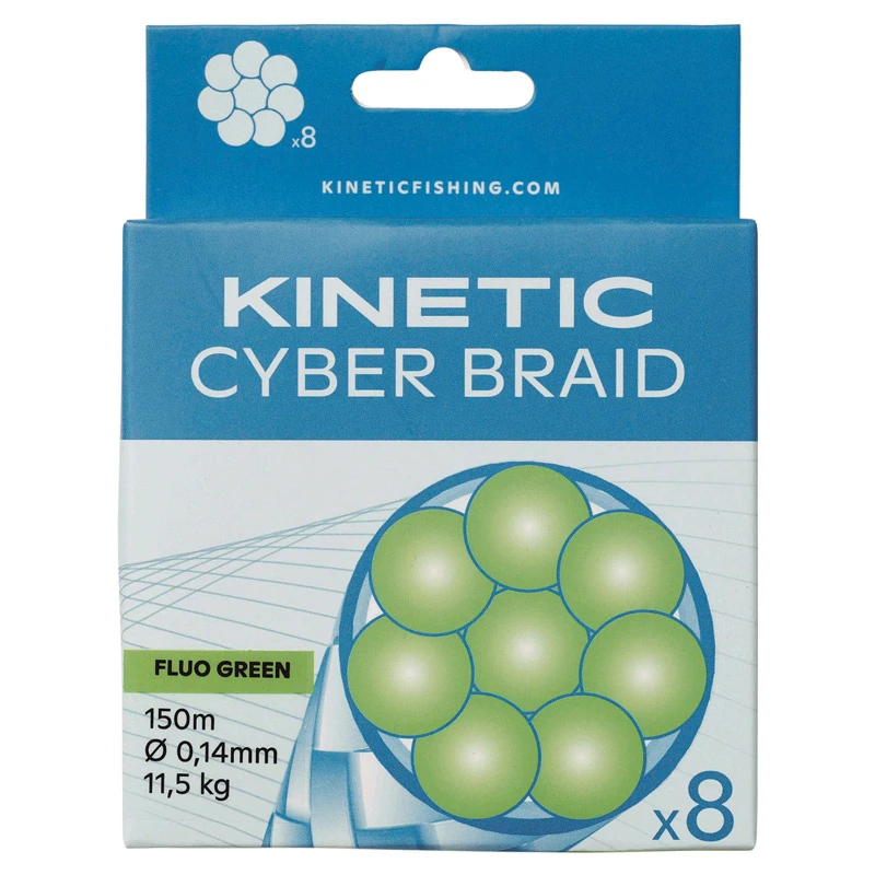 Kinetic 8 Braid 150m Fluo Green 4 Kinetic 8 Braid 150m Fluo Green – Bild 2
