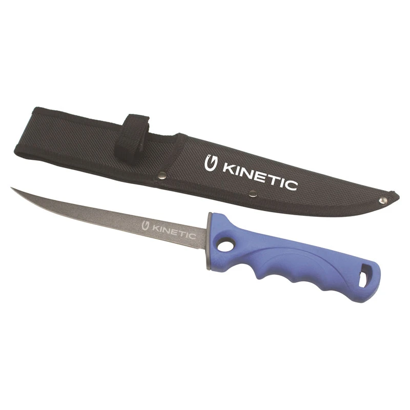 Kinetic Fillet Knife Soft Grip 7'' Blue/Black 3 Kinetic Fillet Knife Soft Grip 7'' Blue/Black