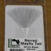 Hareline BARRED MAYFLY TAIL #1 WHITE BLACK BARRED -Angelprodukte Geschäft HL BMT1 1