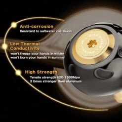 Gomexus 90mm Aluminium Power Handle With 45mm Titanium Knob - Black & Gold 12 Gomexus 90mm Aluminium Power Handle With 45mm Titanium Knob - Black & Gold -Angelprodukte Geschäft LYS90TB45BKGD 5